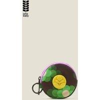 Orla Kiely Women's Round Zip Coin Purse with Ring Clip in Green