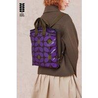 Orla Kiely Women's Retro Stem Print Backpack With Laptop Sleeve in Purple