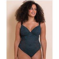 Curvy Kate Women's All Night Lace Plunge Body in Blue | Size: 36GG