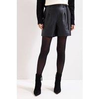 Phase Eight Women's Finlay Faux Leather Short in Black | Size: 12
