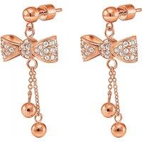 Folli Follie Women's 3E15T003RC Pair Of Earrings in Rose Gold