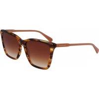 Longchamp Women's LO719S-238 Fashion Square/Rectangle Sunglasses in Brown