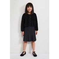Phase Eight Girl's Kessie Fluffy Cardigan in Black | Size: 3-4 Years