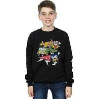 DC Comics Boy's Teen Titans Go Pizza Slice Sweatshirt in Black | Size: 12-13 Years