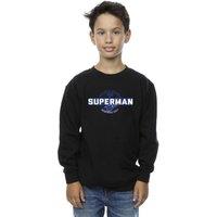 DC Comics Boy's Superman Out Of This World Sweatshirt in Black | Size: 12-13 Years