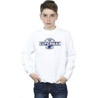 DC Comics Boy's Superman Out Of This World Sweatshirt in White | Size: 3-4 Years