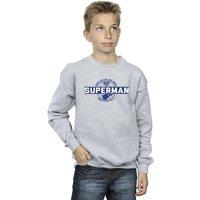 DC Comics Boy's Superman Out Of This World Sweatshirt in Grey | Size: 12-13 Years