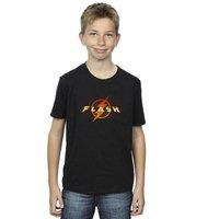 DC Comics Boy's The Flash Red Lightning T-Shirt in Black | Size: 9 Years