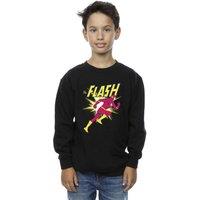 DC Comics Boy's The Flash Running Sweatshirt in Black | Size: 5-6 Years
