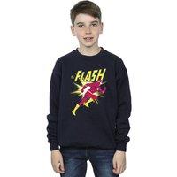 DC Comics Boy's The Flash Running Sweatshirt in Navy | Size: 5-6 Years