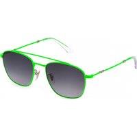 Police Men's SPL996-5508DZ Square/Rectangle Sunglasses in Green