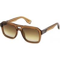 Police Men's SPLN65V-550805 Square/Rectangle Sunglasses in Brown