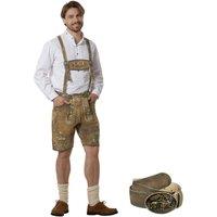 tectake Men's Leather Trousers Moritz in Light Oak | Size: 54