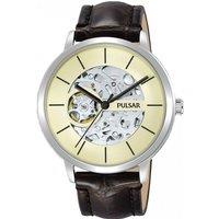 Pulsar Men's P8A005X1 42mm Automatic Watch in Brown