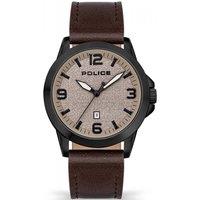 Police Men's PEWJB2194501 Cliff 47mm Quartz Watch in Brown