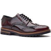 Base London Men's Gibbs Hi Shine Shoes in Dark Red | Size: 6
