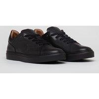 The Wolf Men's Pimlico Leather Smart Trainers in Black | Size: 8
