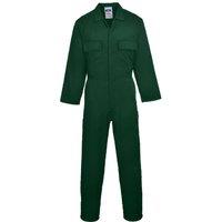 Portwest Men's Euro Work Polycotton Coverall (S999) Workwear Pack of 2 in Bottle Green | Size: Medium