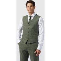 Alexandre Silver Label Men's Tailored Fit Donegal Waistcoat in Green | Size: 42R