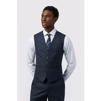 Alexandre Silver Label Men's Tailored Fit Donegal Waistcoat in Navy | Size: 40R