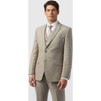Alexandre Silver Label Men's Tailored Fit Donegal Jacket in Beige | Size: 44R
