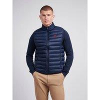 U.S. POLO ASSN. Men's Bound Quilted Gilet in Dark Navy | Size: XL