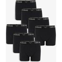 Threadbare Men's 7-Pack Hipster Fit Boxer Shorts in Black | Size: Small