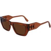 Karl Lagerfeld Men's KL6123S-246 Geometric Sunglasses in Brown