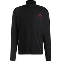 Hugo Men's Laze Box Logo Full Zip Top Black | Size: Medium