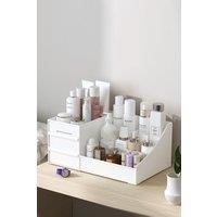 Living and Home Cosmetic Organisers for Skincare Organiser, Desk Organizer for Dresser and Bathroom in White