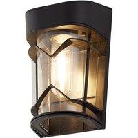 Living and Home 4 Packs Solar-Powered Outdoor Wall Lights in Black