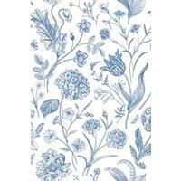 Hoopla Walls Floral Toile - Royal Blue 10m Wallpaper