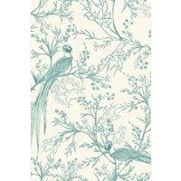 Hoopla Walls Bird Toile - Duckegg Blue 10m Wallpaper