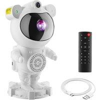 tectake Led Starry Sky Projector Astronaut - With Bluetooth & Remote Control in White