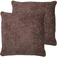 HomeSpace Direct Belmont Cushions 2 Pack in Brown | Size: 55 cm x 55 cm