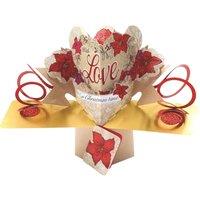 Suki Gifts 3D Pop Up Christmas Card - Poinsettia