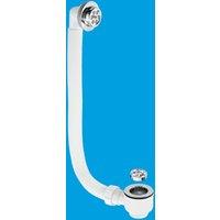 McAlpine FBW2R-C Bath Combined Waste & Overflow with removable grid in White