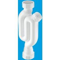 McAlpine X10A 75mm Water Seal Straight Through Trap with Multifit Outlet and in White