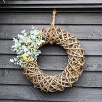 Ivyline Rattan Wreath Diamiter 40Cm | Made of Kubu Rattan | Very Strong in Natural