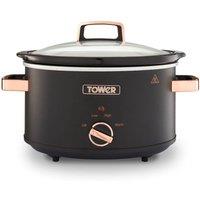 Tower Slow Cooker 3.5 Litre T16042BLK Cavaletto Range in Black & Rose Gold