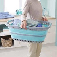 Clarsen Collapsible Laundry Basket with 3 Handles & 37L Capacity