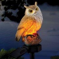 Coopers of Stortford Solar-Powered LED Owl Stake Light for Garden Borders & Pots