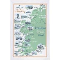 Ulster Weavers 'Wild Atlantic Way' Graphic Print 100% Cotton Tea Towel in Green