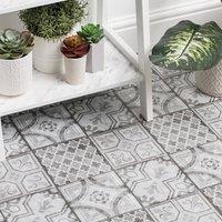 D-C-Fix Moroccan Grey Self Adhesive Vinyl Floor Tiles Pack of 11 (1sqm) | Size: 304.8mm x 304.8mm