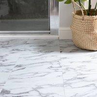 D-C-Fix Marble Grey Self Adhesive Vinyl Floor Tiles Pack of 11 (1sqm) | Size: 304.8mm x 304.8mm
