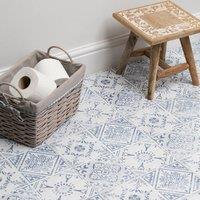 D-C-Fix Vintage Self Adhesive Vinyl Floor Tiles Pack of 11 (1sqm) in Blue | Size: 304.8mm x 304.8mm