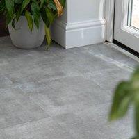 D-C-Fix Concrete Grey Self Adhesive Vinyl Floor Tiles Pack of 11 (1sqm) | Size: 304.8mm x 304.8mm