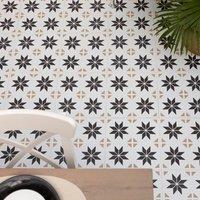 D-C-Fix Vivid Stars Self Adhesive Vinyl Floor Tiles Pack of 11 (1sqm) in White | Size: 304.8mm x 304.8mm