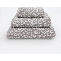 Allure Bath Fashions Luxury Zero Twist Leopard Print Bathroom Towels - 100% Cotton in Grey