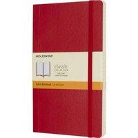 Moleskine Classic L Soft Cover Ruled Notebook in Red